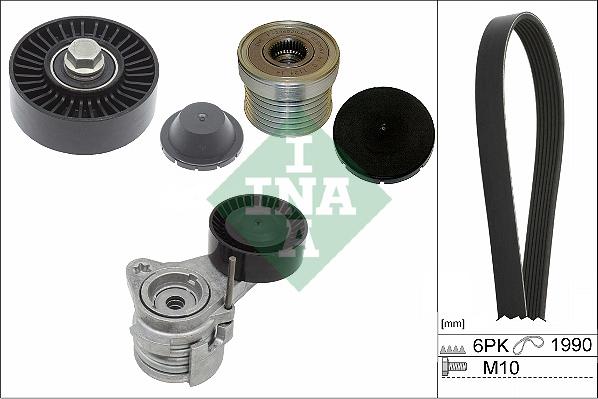 INA 529 0043 20 - V-Ribbed Belt Set parts5.com