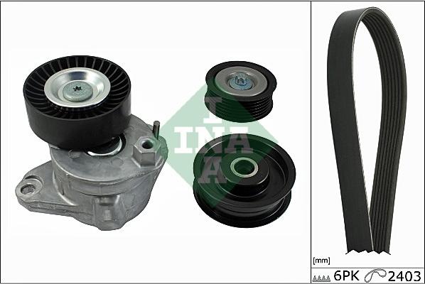 INA 529 0034 10 - Garnitura klinastog rebrastog kaiša parts5.com