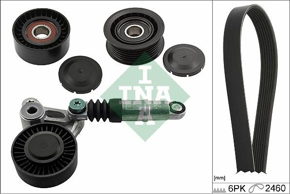 INA 529 0075 10 - Hosszbordás szíj készlet parts5.com