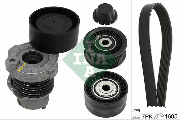 INA 529 0194 10 - Set curea transmisie cu caneluri parts5.com