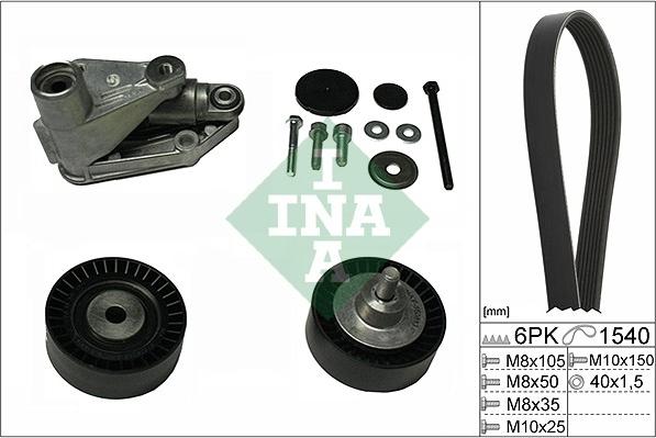 INA 529 0198 10 - V-Ribbed Belt Set parts5.com