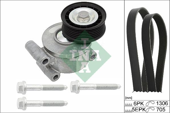 INA 529 0192 10 - Set curea transmisie cu caneluri parts5.com