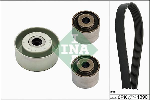 INA 529 0157 10 - Komplet rebrastega jermena parts5.com