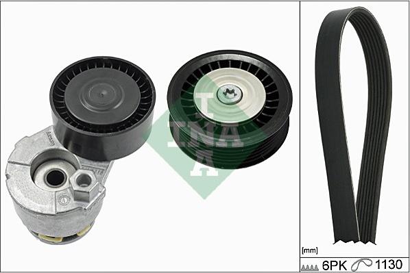 INA 529 0165 10 - Set curea transmisie cu caneluri parts5.com