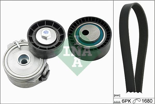 INA 529 0166 10 - Set curea transmisie cu caneluri parts5.com