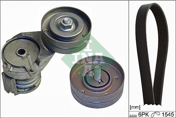 INA 529 0108 10 - Set curea transmisie cu caneluri parts5.com