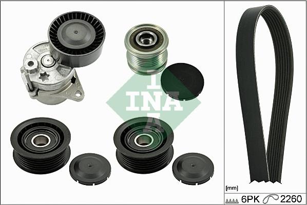 INA 529 0115 21 - Set curea transmisie cu caneluri parts5.com