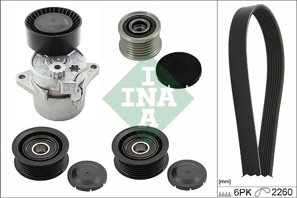 INA 529 0115 23 - Set curea transmisie cu caneluri parts5.com