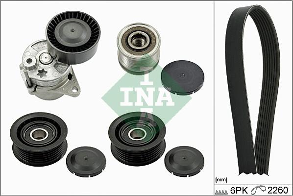 INA 529 0115 22 - Set curea transmisie cu caneluri parts5.com