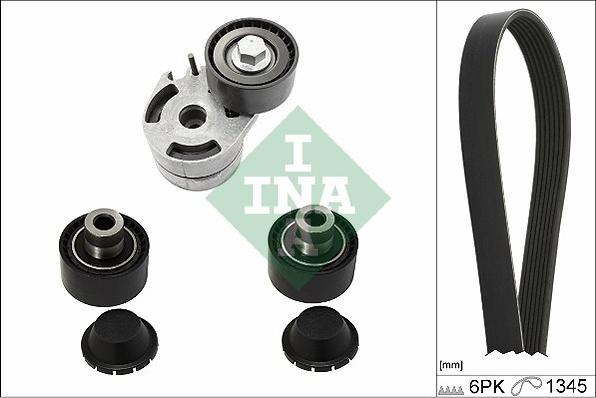 INA 529 0186 10 - Set curea transmisie cu caneluri parts5.com