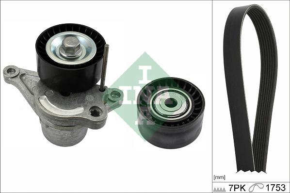 INA 529 0354 10 - Set curea transmisie cu caneluri parts5.com