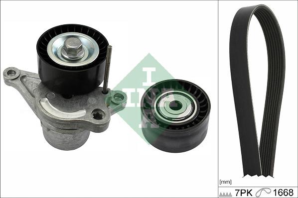 INA 529 0356 10 - Set curea transmisie cu caneluri parts5.com