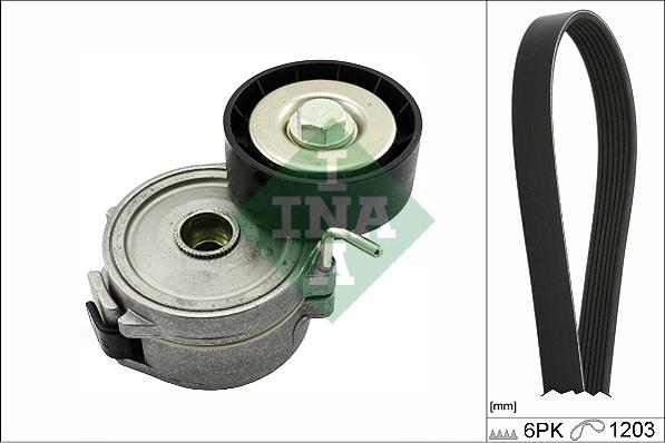 INA 529 0357 10 - Hosszbordás szíj készlet parts5.com