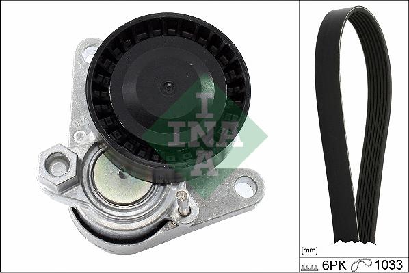 INA 529 0367 10 - Set curea transmisie cu caneluri parts5.com