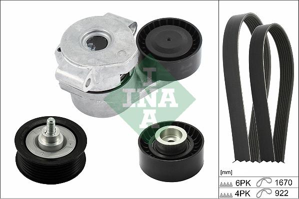 INA 529 0301 10 - Komplet rebrastega jermena parts5.com