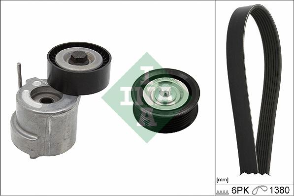 INA 529 0303 10 - V-Ribbed Belt Set parts5.com