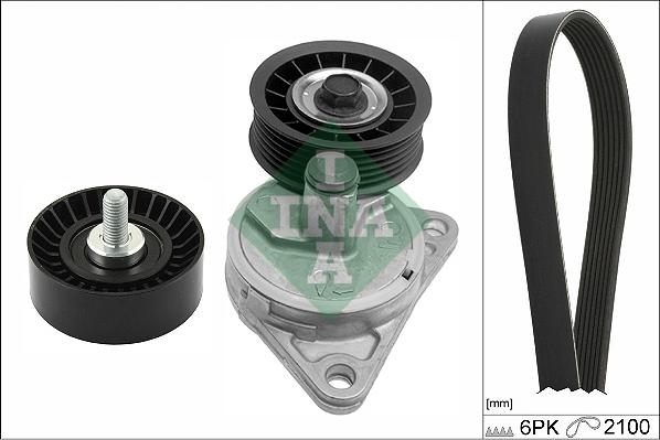 INA 529 0385 10 - Set curea transmisie cu caneluri parts5.com