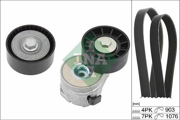 INA 529 0383 10 - Set curea transmisie cu caneluri parts5.com