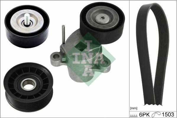 INA 529 0337 10 - Set curea transmisie cu caneluri parts5.com