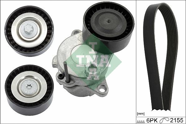 INA 529 0321 10 - Set curea transmisie cu caneluri parts5.com