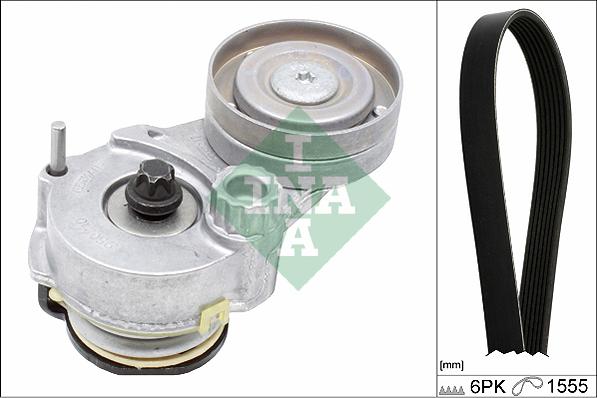 INA 529 0327 10 - Set curea transmisie cu caneluri parts5.com