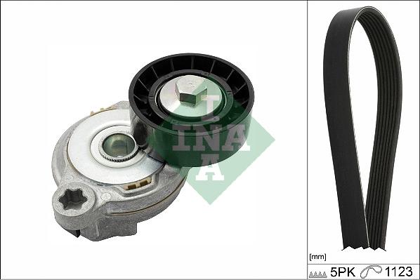 INA 529 0375 10 - Set curea transmisie cu caneluri parts5.com