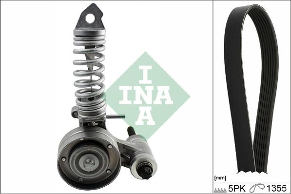 INA 529 0297 10 - Set curea transmisie cu caneluri parts5.com