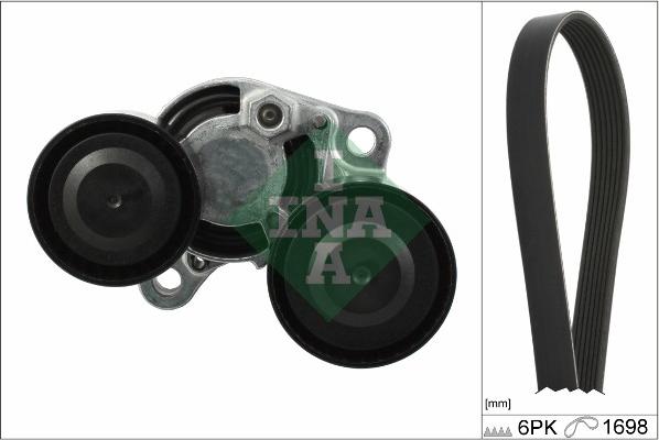 INA 529 0206 10 - Set curea transmisie cu caneluri parts5.com