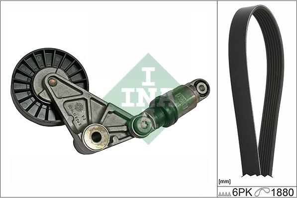 INA 529 0202 10 - Set curea transmisie cu caneluri parts5.com