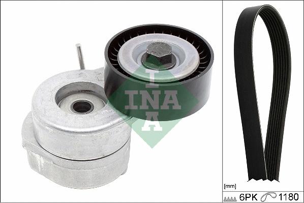 INA 529 0286 10 - Set curea transmisie cu caneluri parts5.com