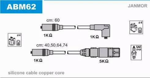 Janmor ABM62 - Set cablaj aprinder parts5.com