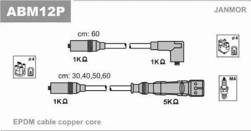 Janmor ABM12P - Set cablaj aprinder parts5.com