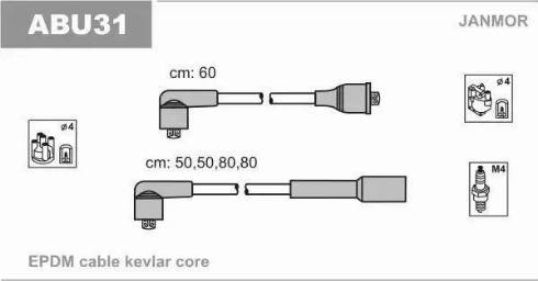 Janmor ABU31 - Ignition Cable Kit parts5.com