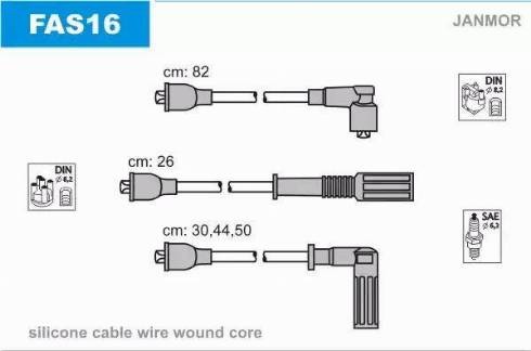 Janmor FAS16 - Set cablaj aprinder parts5.com