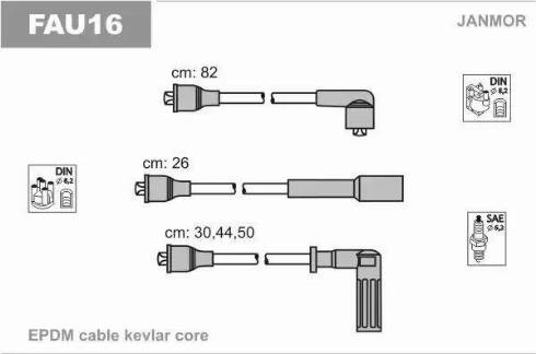 Janmor FAU16 - Set cablaj aprinder parts5.com