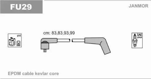 Janmor FU29 - Sytytysjohtosarja parts5.com