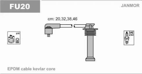 Janmor FU20 - Sytytysjohtosarja parts5.com