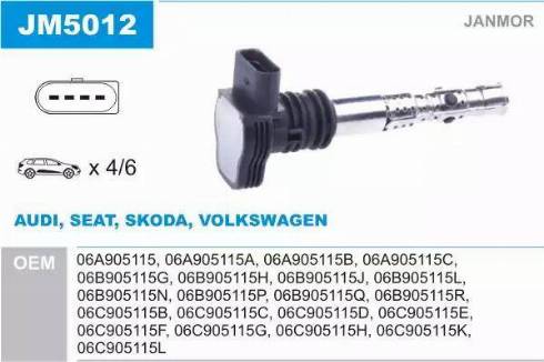 Janmor JM5012 - Bobina de inductie parts5.com