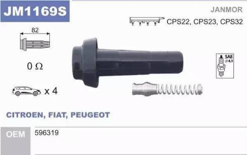 Janmor JM1169S - Plug, coil parts5.com