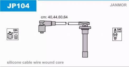 Janmor JP104 - Gyújtókábelkészlet parts5.com