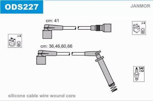 Janmor ODS227 - Set cablaj aprinder parts5.com