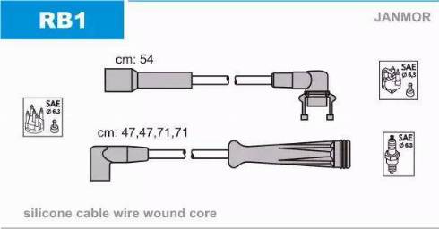 Janmor RB1 - Juego de cables de encendido parts5.com