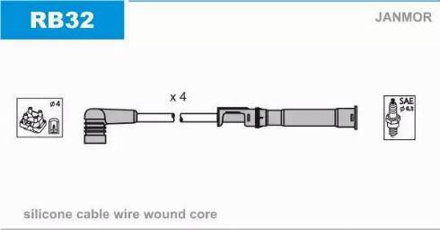 Janmor RB32 - Zündleitungssatz parts5.com