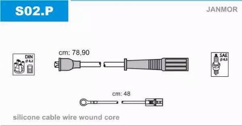 Janmor S02.P - Set cablaj aprinder parts5.com