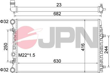 JPN 60C9056-JPN - Ψυγείο, ψύξη κινητήρα parts5.com