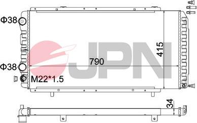 JPN 60C9012-JPN - Jäähdytin,moottorin jäähdytys parts5.com