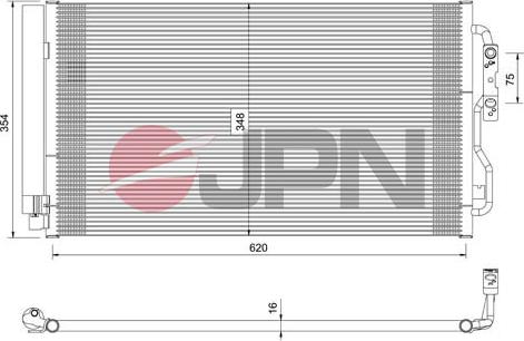 JPN 60C9088-JPN - Condenser, air conditioning parts5.com