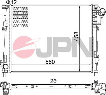 JPN 60C9039-JPN - Radiator, engine cooling parts5.com