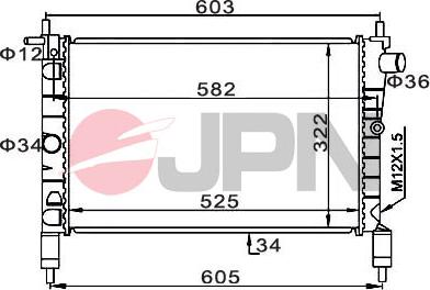 JPN 60C9030-JPN - Radiator, racire motor parts5.com