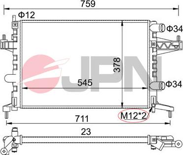 JPN 60C9031-JPN - Radiator, racire motor parts5.com